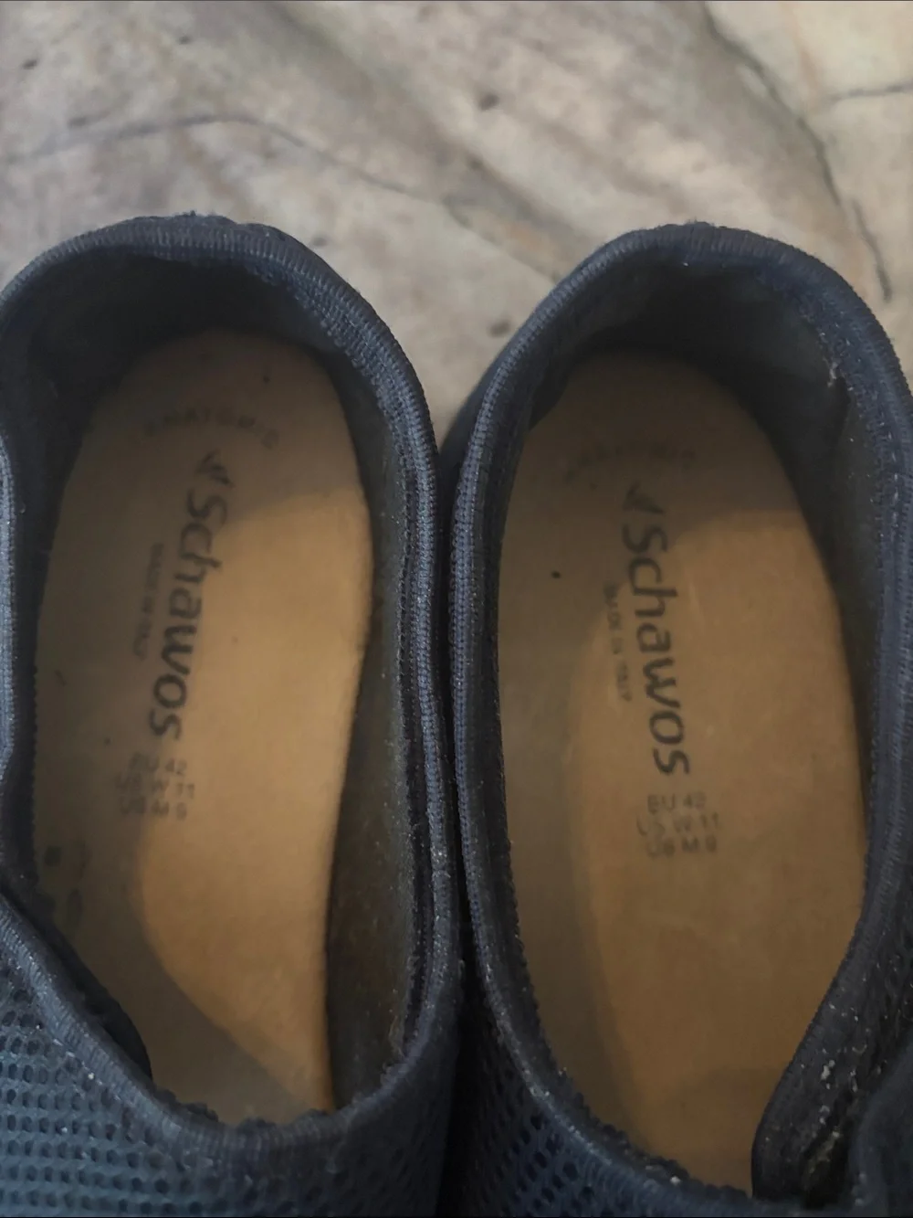 Schawos Navy Mesh Velcro Sandals Size 11